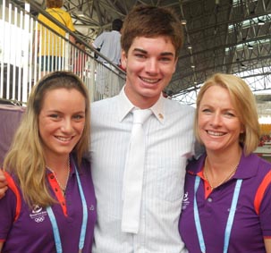 Olivia & Paula with Australian rider Tom McDermott